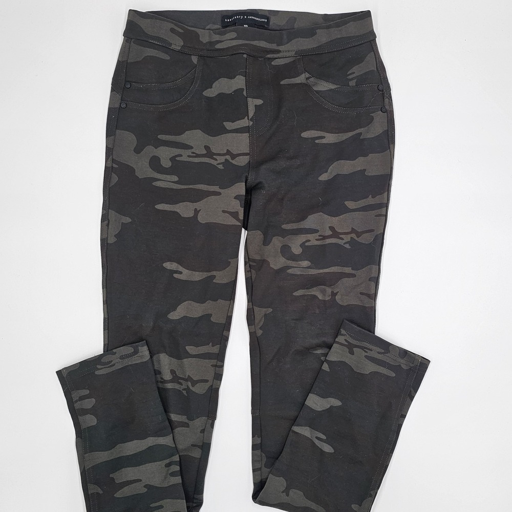 Sanctuary x Anthropologie Camo Skinny Pants Women's XS Stretch Jeggings